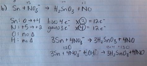 homework - Balancing a REDOX reaction using the oxidation number method ...