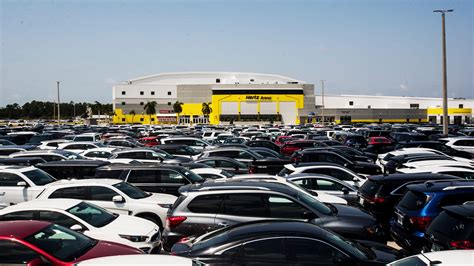 Hertz's unused rental cars stack up at namesake arena amid pandemic