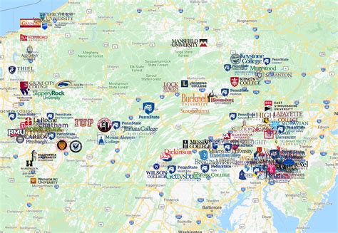 Colleges in Pennsylvania Map | College, Arcadia university, Pennsylvania