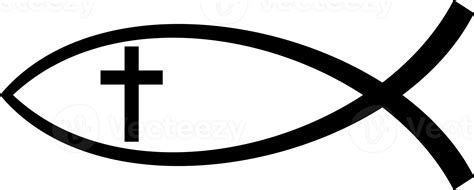 Christian fish symbol with cross png illustration 8505674 PNG
