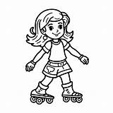 Roller Skating Coloring Page For Kids  Free Printable In 2024 sketch template
