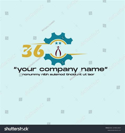 360 Modern Logo Design Concept Template Stock Vector (Royalty Free ...