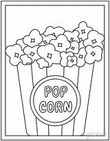 Popcorn coloring Page Designed In Hand Drawn Vector Posters For The  sketch template