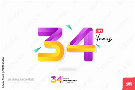 Number 34 logo icon design, 34th birthday logo number, anniversary 34 ...