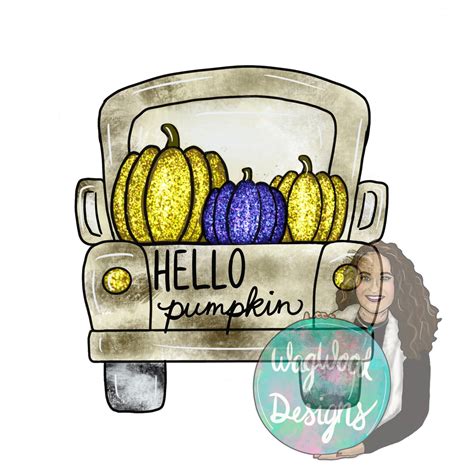 Pumpkin Truck Template Door Hanger Template Tiered Tray - Etsy