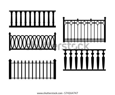 Fence Silhouettes Stock Vector (Royalty Free) 574264747 | Shutterstock