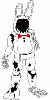 Withered bonnie Fnaf coloring Page For Kids free Five Nights At Freddy  sketch template