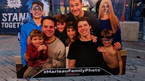 Leafs fans were able to get in on the Patrick Marleau family photo at Maple Leaf Square ...