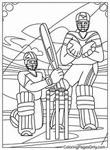 Cricket Batsman Cartoon Indiaparenting Sketch Coloring Page sketch template