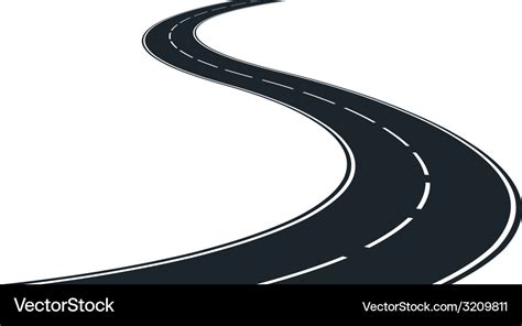 Winding road Royalty Free Vector Image - VectorStock