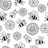 Bees And Flowers Coloring Pages sketch template