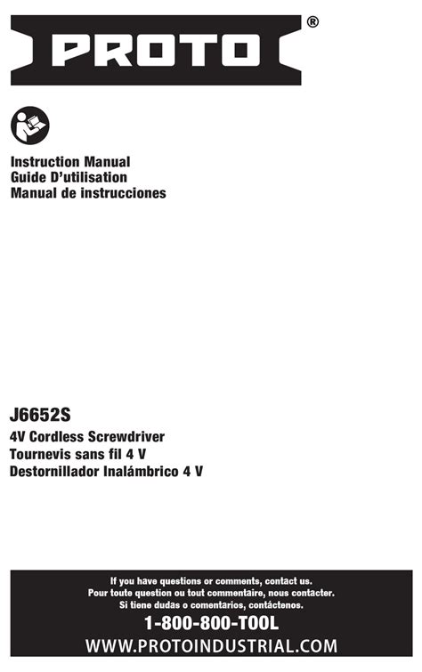 PROTO J6652S INSTRUCTION MANUAL Pdf Download | ManualsLib