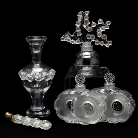 Five Lalique Crystal Perfume Bottles (Lot 1335 - The Estate of Ms. Frances Jefferson Bowman ...