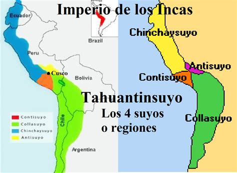 El Tahuantinsuyo - Imperio de los Incas 4 suyos