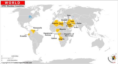 OPEC Member Countries Map