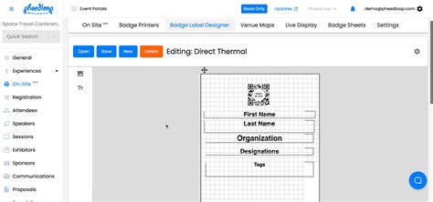 Setting Up Your Badge Label Template for On-site Badge Printing - PheedLoop Knowledge Base