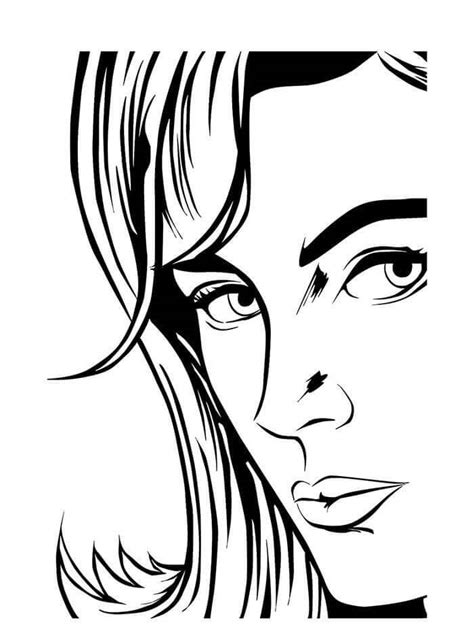 Cara De Lady Tumblr para colorear, imprimir e dibujar –ColoringOnly.Com