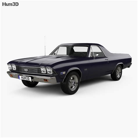 Chevrolet El Camino SS 396 1968 3D model - Vehicles on Hum3D