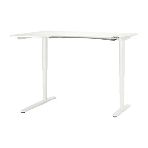 BEKANT corner desk left sit/stand, white, 63x431/4" - IKEA