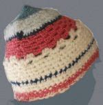 Three Blues Snaggletooth Banded Wool Hand Knit Beanie Hat Men’s Teens « Blue and White House ...