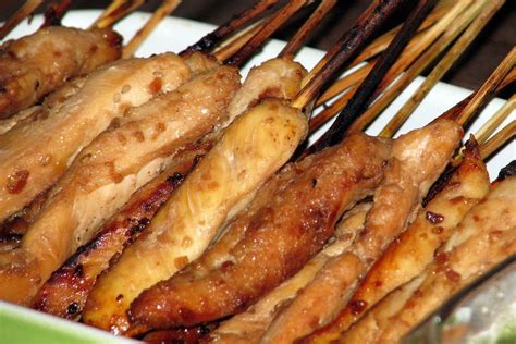 Chicken on a Stick | Marinated in garlic, ginger, sesame, so… | Flickr