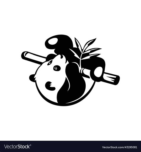 Cute panda logo Royalty Free Vector Image - VectorStock