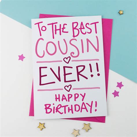 Cousin Birthday Card By A is for Alphabet