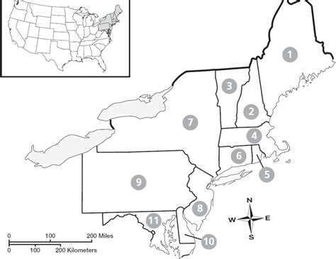 Blank Printable Northeast Region