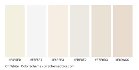 Off White & Neutrals Color Scheme » White » SchemeColor.com