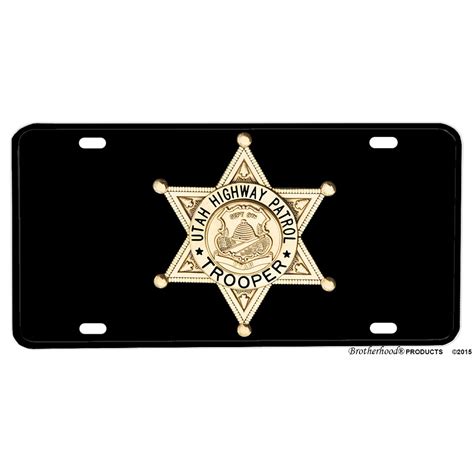 Utah Highway Patrol Trooper Five Pointed Star Trooper Badge Aluminum L ...