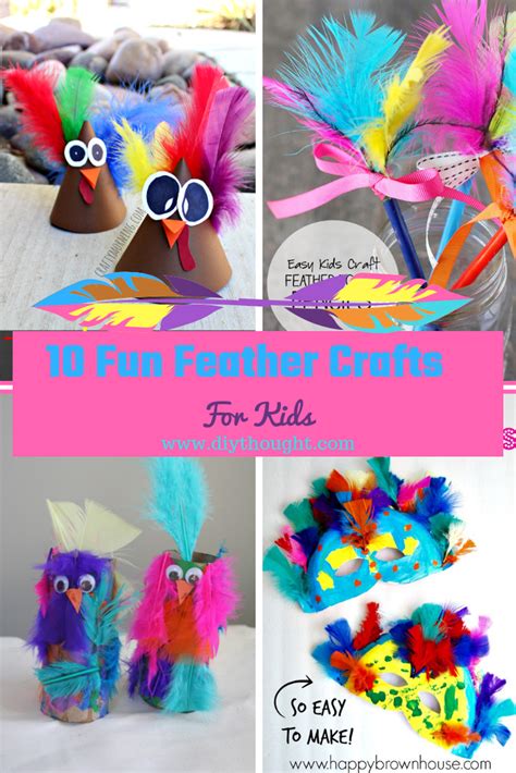 10 Fun Feather Crafts For Kids - DIY Thought | Feather crafts, Crafts ...