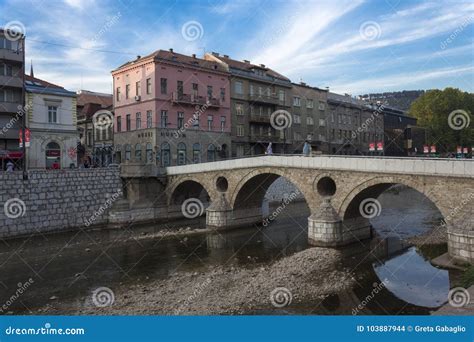 The Famous Latin Bridge in Sarajevo Editorial Stock Image - Image of ...