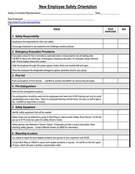 Training Checklist Excel Template