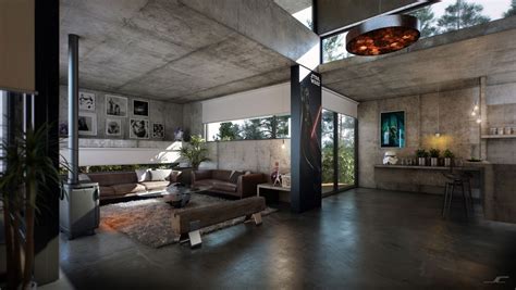 Concrete interior | Interior Design Ideas