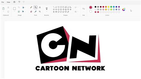 How to draw the Cartoon Network 2007 logo using MS Paint | How to draw on your computer - YouTube
