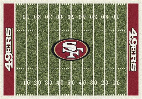 San Francisco 49ers NFL Football Field Rug - Fan Rugs