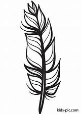 Feather Coloring Page sketch template