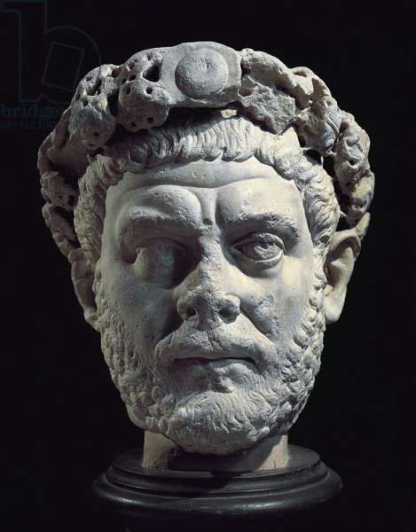 Marble head of Emperor Diocletian, from Izmit (ancient Nicomedia), Turkey | Giclee print ...