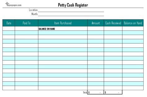 Petty Cash Log Templates | 9+ Free Printable Word, Excel & PDF Formats