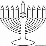 Menorah  Coloring Page Hanukkah sketch template