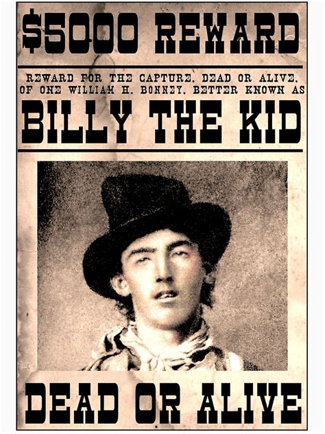 "BILLY THE KID : Vintage Restored Wanted Poster" T-shirt by posterbobs ...