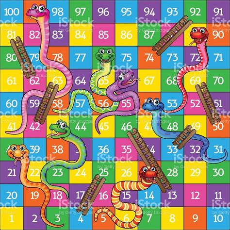 Snakes and ladders board game cartoon illustration | Trẻ em, Trò chơi, Đồ chơi trẻ em