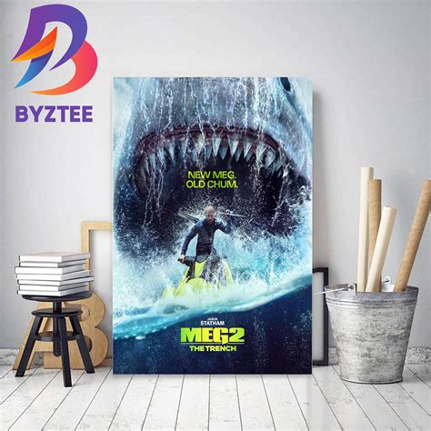 Jason Statham In Meg 2 The Trench New Poster Home Decor Poster Canvas - Byztee