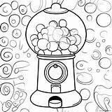 Colorful Gumball Machine Coloring Page 18061 14254 sketch template