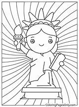 Libertad Estatua Chac Mool Sketch Coloring Page sketch template