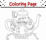 Kettle Coloring Page 36714438 Vector Art At Vecteezy sketch template