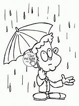 Rain Coloring Pages For Kids sketch template