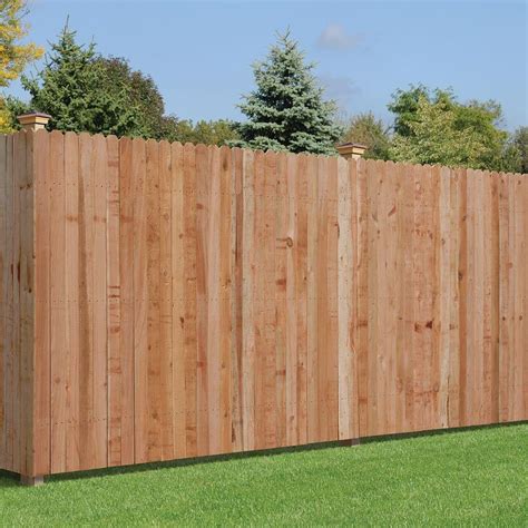 Outdoor Essentials 6 ft. x 8 ft. Cedar Dog-Ear Fence Panel 320039 - The Home Depot