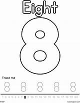 Number 8 Coloring Page sketch template