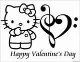 Hello Kitty Valentine S Day Coloring Page  Free Printable Pages sketch template